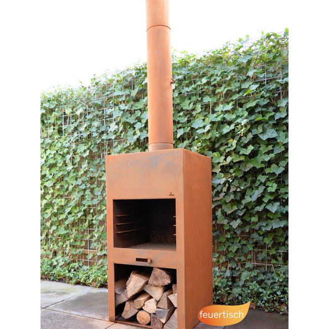 Gartenkamin Forno Stig Cortenstahl