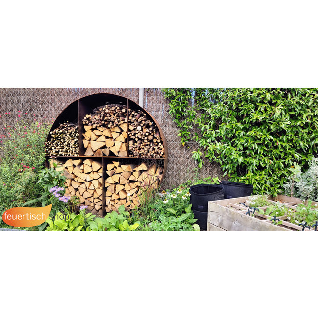 Forno Holzlager Cortenstahl 100x40cm.
