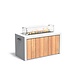 Feuertisch Forno Brann Aluminium 113x52x60cm.