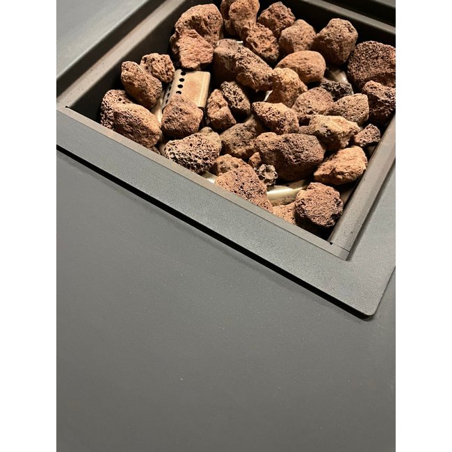 Easy Fires Einbaubrenner Schwarz 40x40cm.