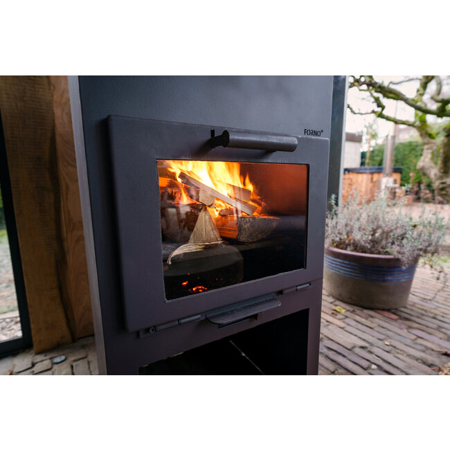 Gartenkamintür Forno Stig Anthrazit