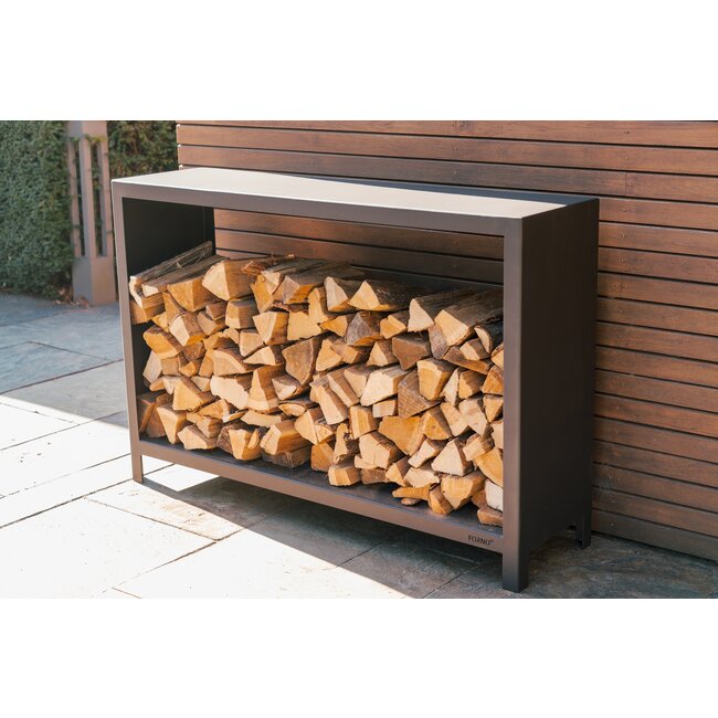 Forno Holzlager Anthrazit 120x40x180cm.