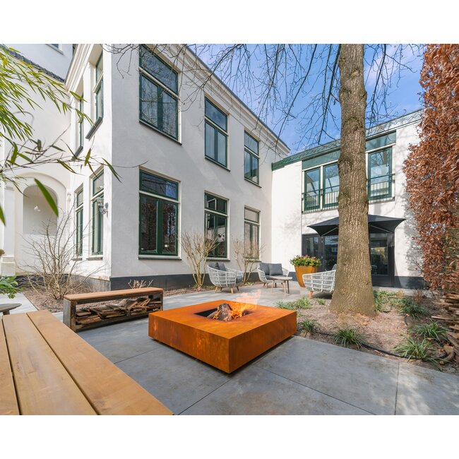 Forno Feuertisch Cortenstahl quadratisch