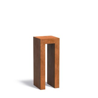 U-Sockel Cortenstahl 40x40x100cm.