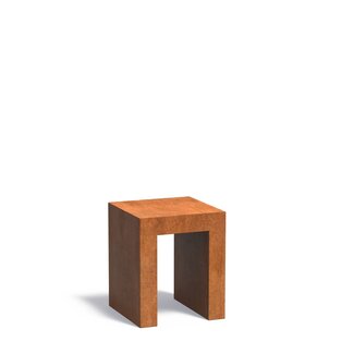 U-Sockel Cortenstahl 50x50x60cm.
