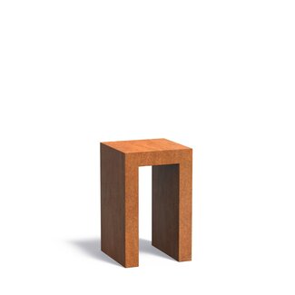 U-Sockel Cortenstahl 50x50x80cm.