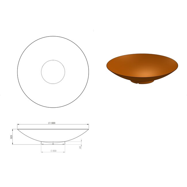 Wasserschale Vögel 150cm.
