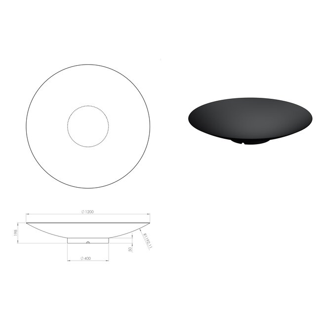 Wasserschale Vögel 120cm.