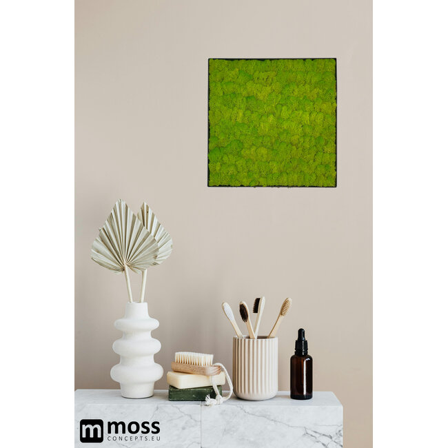 Moosbild Linn Metall 50x50cm.