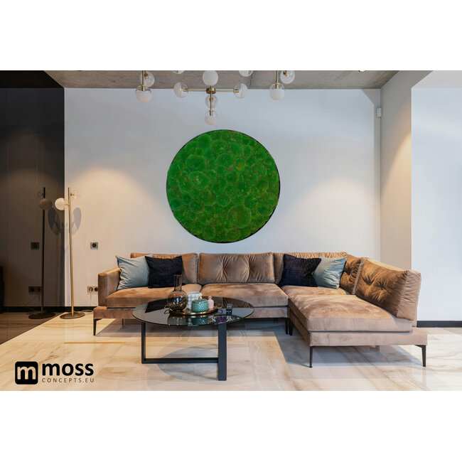 Moosbild Jade Metall 80cm.