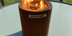 Rauchfreie Feuerstelle aus Cortenstahl 