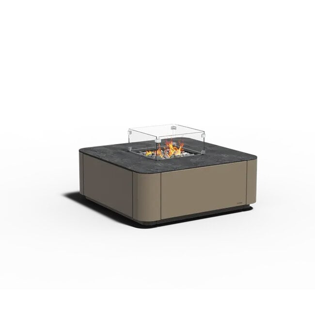 Feuertisch Forno VIRO Aluminium 110x110x43cm.