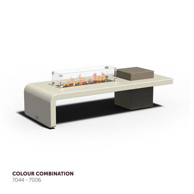 Feuertisch Forno VESTA Aluminium 190x77x42cm.