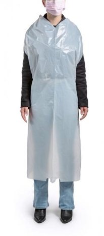 PBP PBP Wegwerp Schort PE WIT 140 x 100 cm 25 st - OP=OP