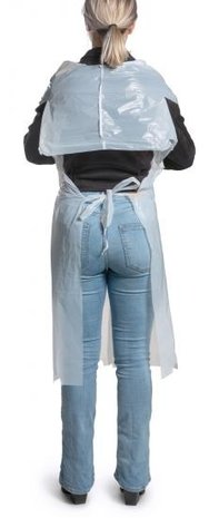 PBP PBP Schort PE WIT 140 x 100 cm 25 st - OP=OP PBP PBP Schort PE WIT 140 x 100 cm 25 st - OP=OP