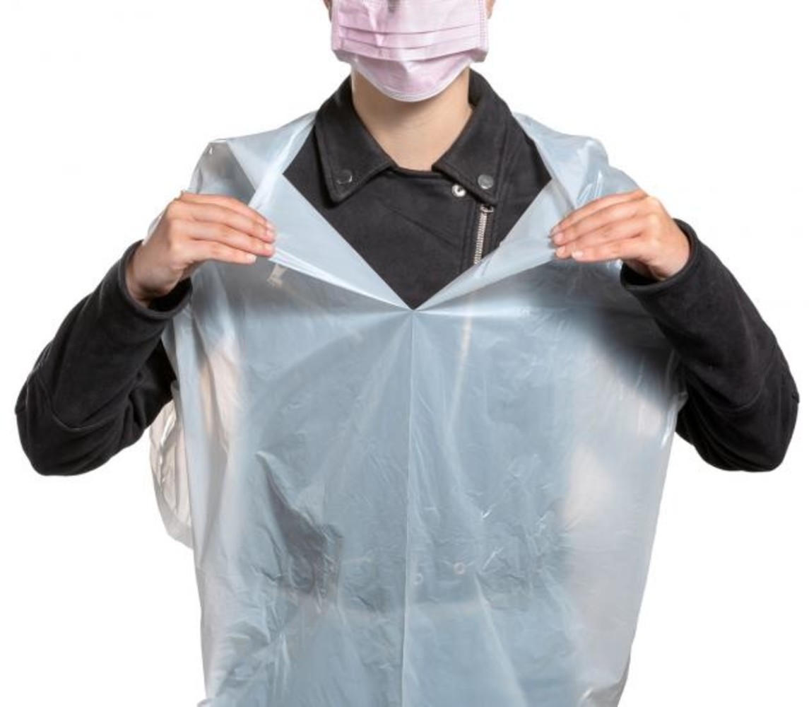 PBP PBP Wegwerpschort PE WIT 140 x 100 cm 25 st