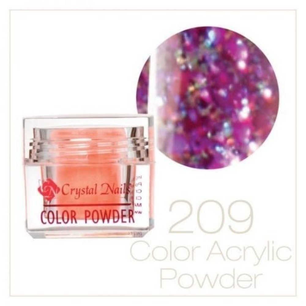 Crystal Nails Crystal Nails Fly Brill Color Acryl nr. 209 OP=OP Crystal Nails Crystal Nails Fly Brill Color Acryl nr. 209 OP=OP