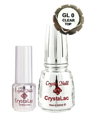 Crystal Nails Crystal Nails Crystalac Top Gel Clear GL0 - 15 ml -TPO vrij