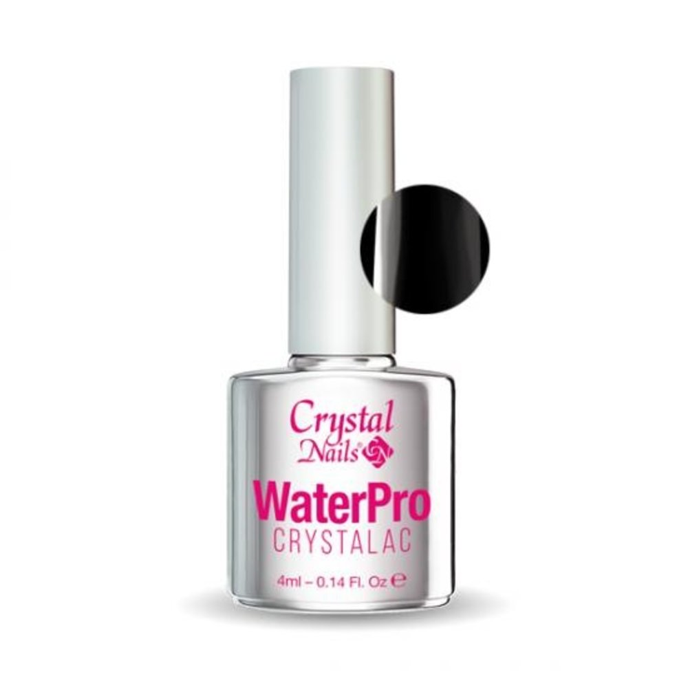 Crystal Nails Crystal Nails Waterpro Crystalac Black 4 ml TPO vrij Crystal Nails Crystal Nails Waterpro Crystalac Black 4 ml TPO vrij