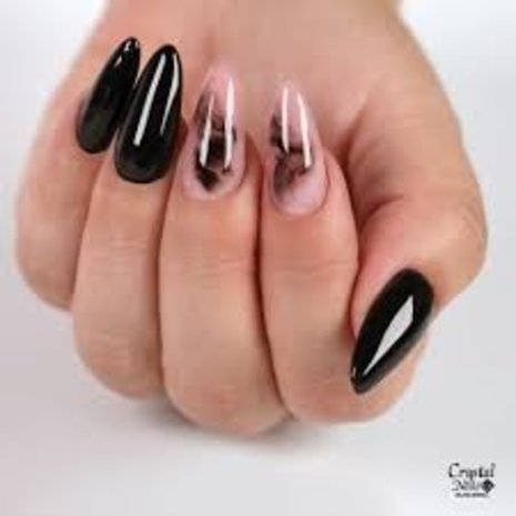 Crystal Nails Crystal Nails Waterpro Crystalac Black 4 ml TPO vrij Crystal Nails Crystal Nails Waterpro Crystalac Black 4 ml TPO vrij
