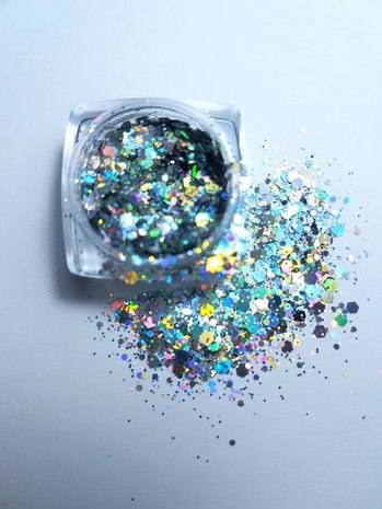 LoveNess LoveNess Hexagon Holo Zilver LoveNess LoveNess Hexagon Holo Zilver