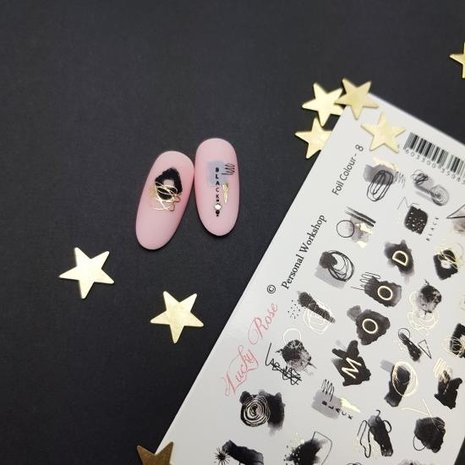 LoveNess Loveness Water Decal Foil Colour Gold 8 (LOFCG8) LoveNess Loveness Water Decal Foil Colour Gold 8 (LOFCG8)