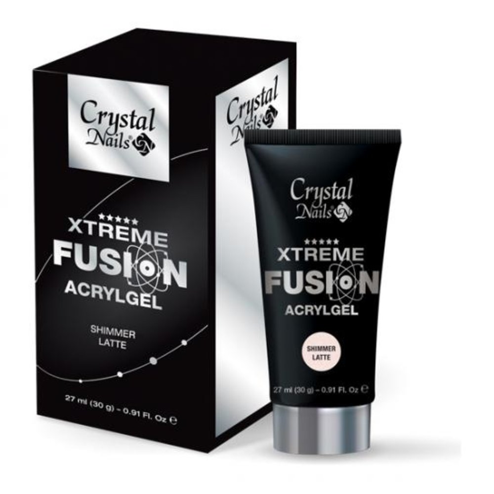 Crystal Nails Crystal Nails Xtreme Fusion AcrylGel Shimmer Latte 30 gr -TPO/HEMA vrij Crystal Nails Crystal Nails Xtreme Fusion AcrylGel Shimmer Latte 30 gr -TPO/HEMA vrij