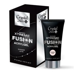 Crystal Nails Crystal Nails Xtreme Fusion AcrylGel Shimmer Latte 30 gr -TPO/HEMA vrij Crystal Nails Crystal Nails Xtreme Fusion AcrylGel Shimmer Latte 30 gr -TPO/HEMA vrij