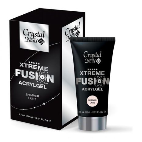 Crystal Nails Crystal Nails Xtreme Fusion AcrylGel Shimmer Latte 30 gr -TPO/HEMA vrij Crystal Nails Crystal Nails Xtreme Fusion AcrylGel Shimmer Latte 30 gr -TPO/HEMA vrij