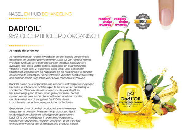 Famous Names Flyer over Dadi' Oil & Dadi' Lotion 100 stuks (2 zijdig) Famous Names Flyer over Dadi' Oil & Dadi' Lotion 100 stuks (2 zijdig)