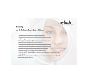MyLash MyLash Lift Nazorg Flyer - Per stuk MyLash MyLash Lift Nazorg Flyer - Per stuk