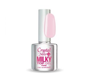 Crystal Nails Crystal Nails Milky Top Gel Pink 4 ml TPO/HEMA vrij Crystal Nails Crystal Nails Milky Top Gel Pink 4 ml TPO/HEMA vrij