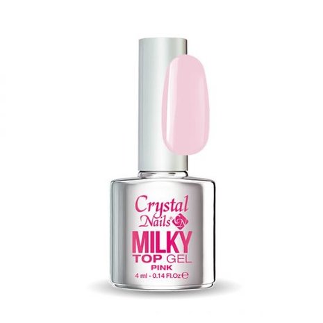 Crystal Nails Crystal Nails Milky Top Gel Pink 4 ml TPO/HEMA vrij Crystal Nails Crystal Nails Milky Top Gel Pink 4 ml TPO/HEMA vrij