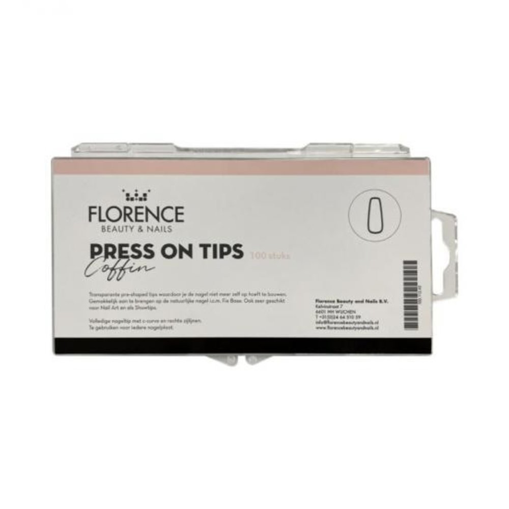 Florence Nails Florence Nails Press On Tips Coffin Doos 100 st Florence Nails Florence Nails Press On Tips Coffin Doos 100 st