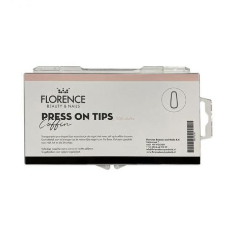 Florence Nails Florence Nails Press On Tips Coffin Doos 100 st Florence Nails Florence Nails Press On Tips Coffin Doos 100 st