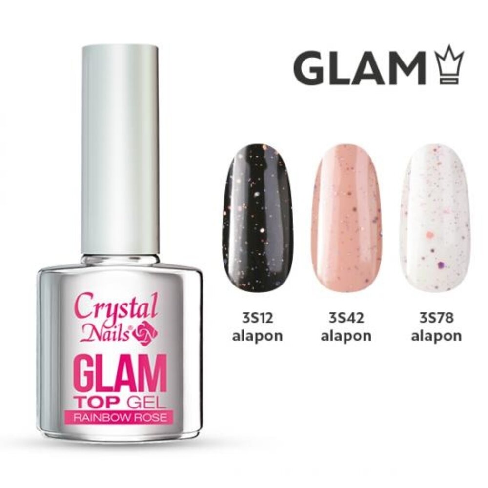 Crystal Nails Crystal Nails Glam Top Gel Rainbow Rose 4 ml *niet leverbaar* Crystal Nails Crystal Nails Glam Top Gel Rainbow Rose 4 ml *niet leverbaar*