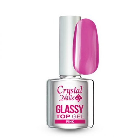 Crystal Nails Crystal Nails Glassy Top Gel Pink 4 ml TPO/HEMA vrij OP=OP Crystal Nails Crystal Nails Glassy Top Gel Pink 4 ml TPO/HEMA vrij OP=OP