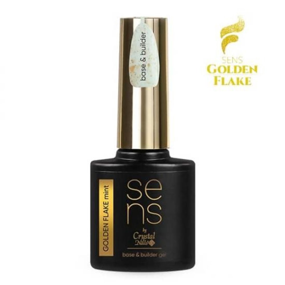 Crystal Nails Crystal Nails SENS GOLDEN FLAKE Base & Builder Gel 10 ml – Mint *niet leverbaar* Crystal Nails Crystal Nails SENS GOLDEN FLAKE Base & Builder Gel 10 ml – Mint *niet leverbaar*