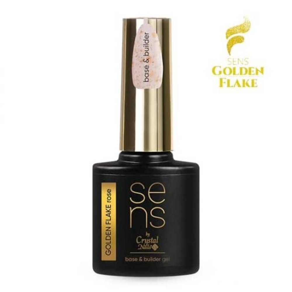 Crystal Nails Crystal Nails SENS GOLDEN FLAKE Base & Builder Gel 10 ml – Rose *niet leverbaar* Crystal Nails Crystal Nails SENS GOLDEN FLAKE Base & Builder Gel 10 ml – Rose *niet leverbaar*