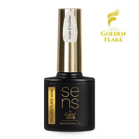 Crystal Nails Crystal Nails SENS GOLDEN FLAKE Base & Builder Gel 10 ml – White - *niet leverbaar* Crystal Nails Crystal Nails SENS GOLDEN FLAKE Base & Builder Gel 10 ml – White - *niet leverbaar*