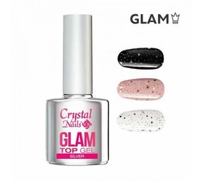 Crystal Nails Crystal Nails Glam Top Gel Silver 4 ml  *niet leverbaar*