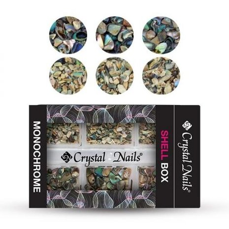 Crystal Nails Crystal Nails Mini Shell box Monochrome Crystal Nails Crystal Nails Mini Shell box Monochrome