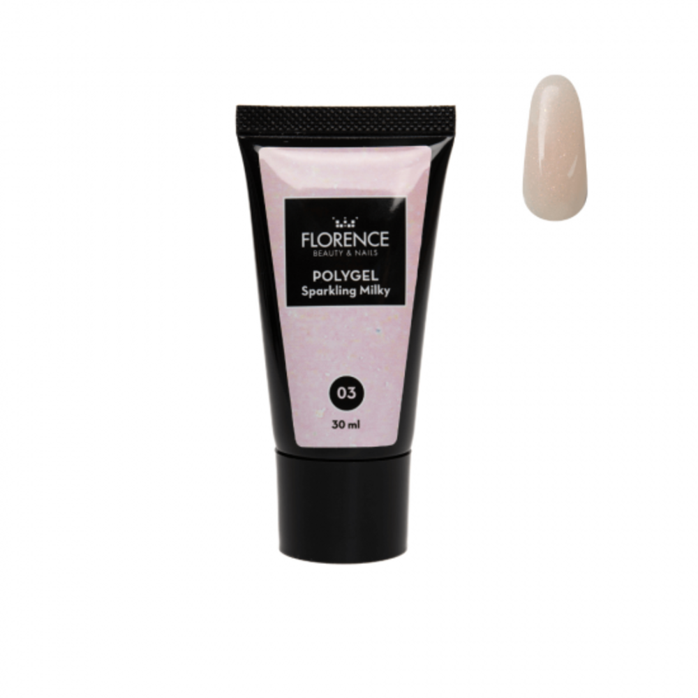 Florence Nails Florence Nails Polygel Sparkling Milky 30 ml - TPO/HEMA vrij OP=OP Florence Nails Florence Nails Polygel Sparkling Milky 30 ml - TPO/HEMA vrij OP=OP