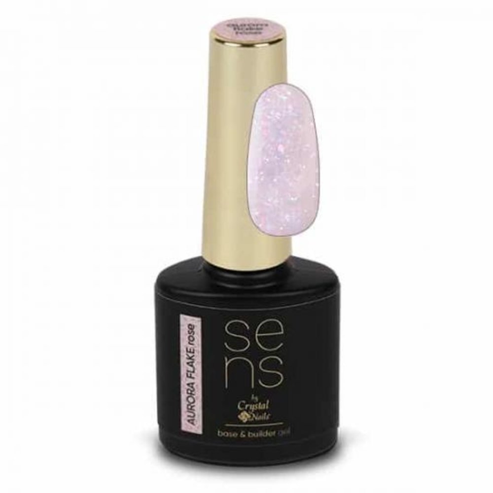Crystal Nails Crystal Nails SENS AURORA FLAKE Base & Builder Gel - Rose 10ml *niet leverbaar* Crystal Nails Crystal Nails SENS AURORA FLAKE Base & Builder Gel - Rose 10ml *niet leverbaar*
