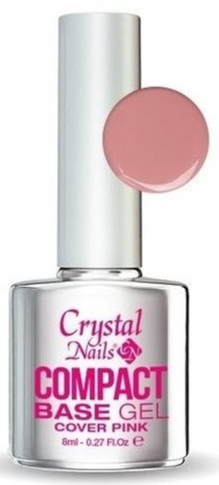 Crystal Nails Crystal Nails Compact Base Gel Cover Pink 8 ml TPO/HEMA vrij Crystal Nails Crystal Nails Compact Base Gel Cover Pink 8 ml TPO/HEMA vrij