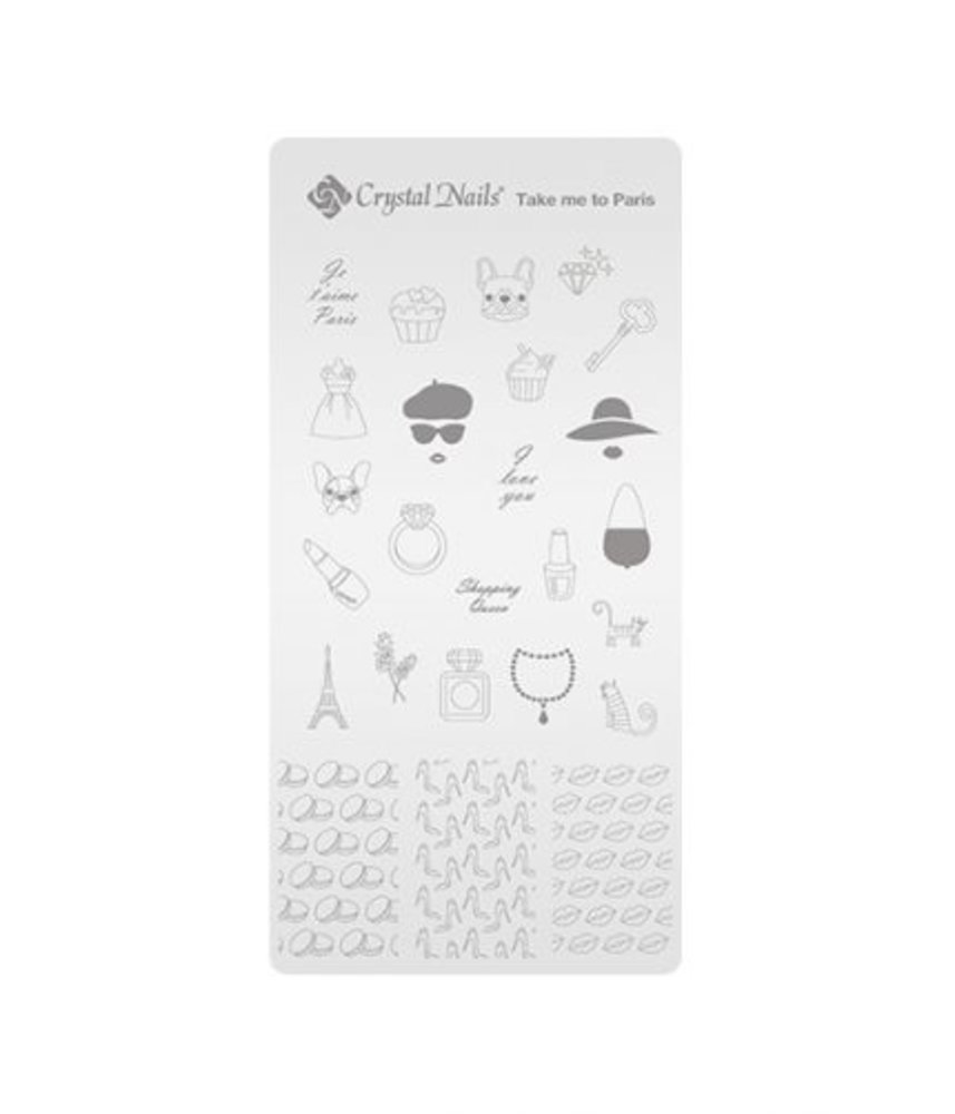 Crystal Nails Crystal Nails Stamping Plate Take Me To Paris Crystal Nails Crystal Nails Stamping Plate Take Me To Paris