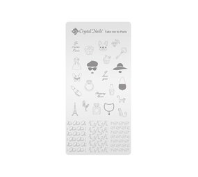 Crystal Nails Crystal Nails Stamping Plate Take Me To Paris Crystal Nails Crystal Nails Stamping Plate Take Me To Paris
