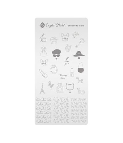 Crystal Nails Crystal Nails Stamping Plate Take Me To Paris Crystal Nails Crystal Nails Stamping Plate Take Me To Paris