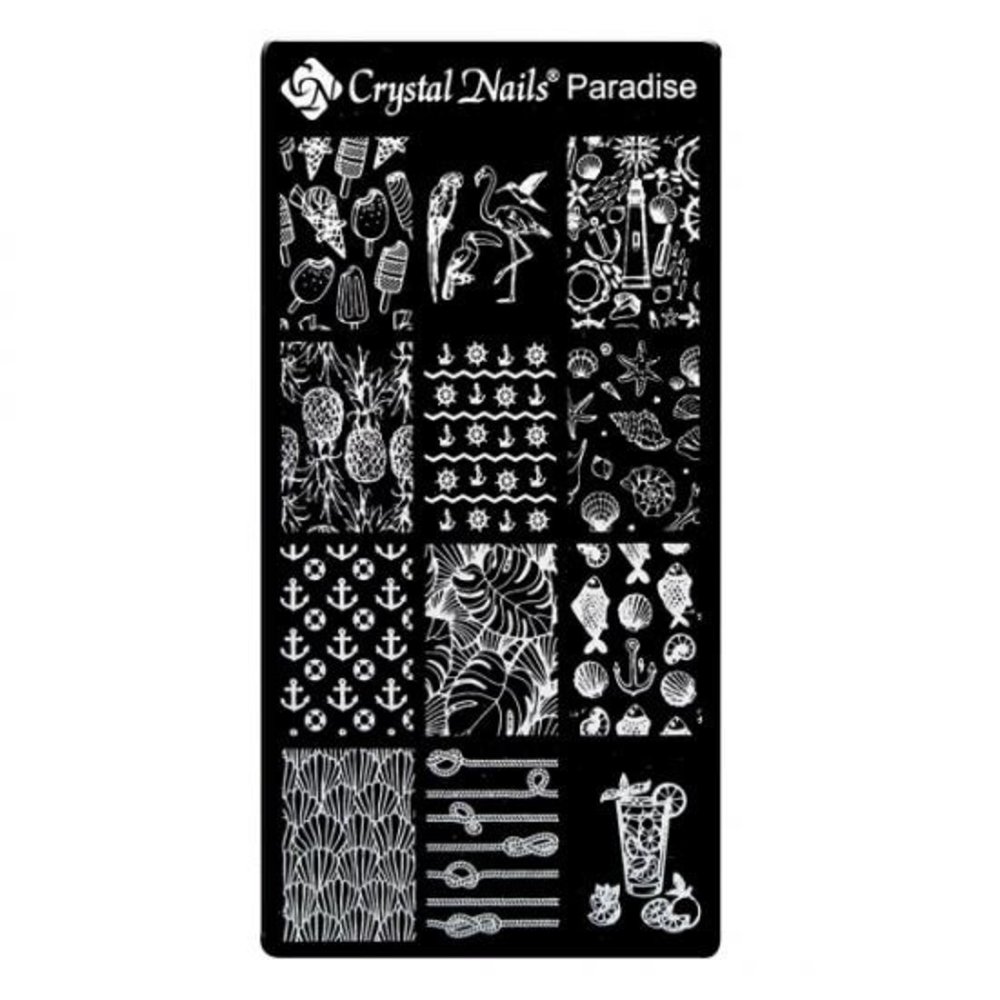 Crystal Nails Crystal Nails Stamping Plate Paradise Crystal Nails Crystal Nails Stamping Plate Paradise