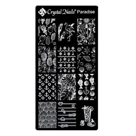 Crystal Nails Crystal Nails Stamping Plate Paradise Crystal Nails Crystal Nails Stamping Plate Paradise